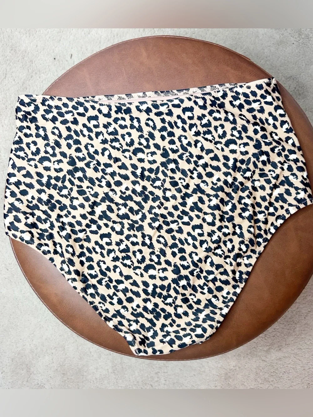 aerie High Waist Leopard Print Bikini Bottoms
